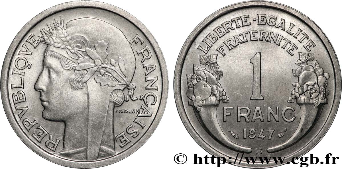 1 franc Morlon, légère 1947 Beaumont-Le-Roger F.221/12 VZ62 