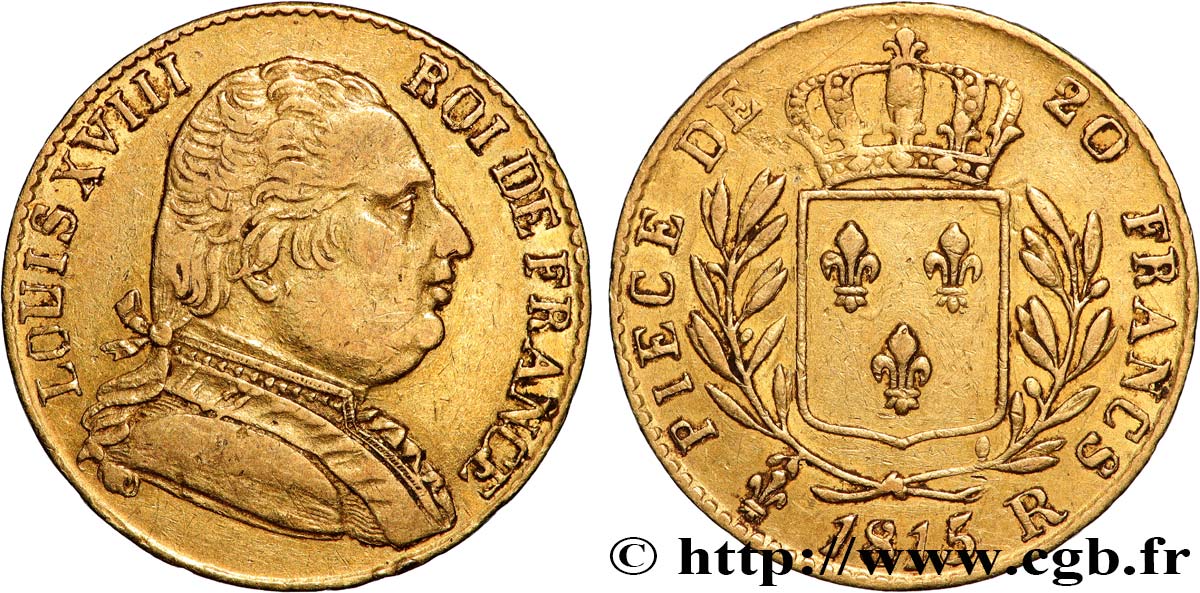 20 francs or Londres 1815 Londres F.518/1 MBC 