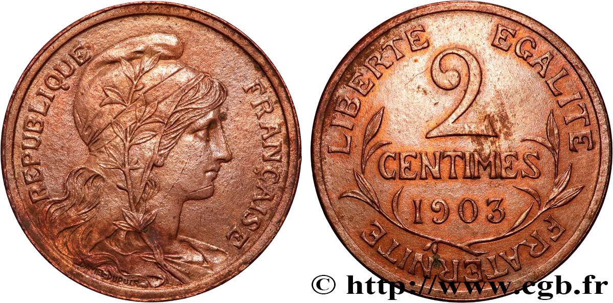 2 centimes Daniel-Dupuis 1903 Paris F.110/8 SUP 