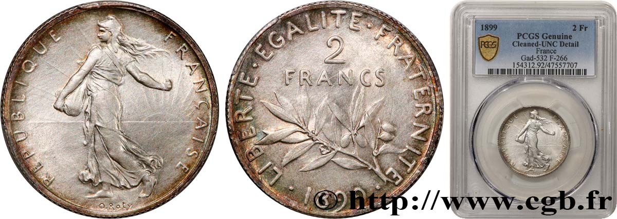 2 francs Semeuse 1899  F.266/3 SUP+ PCGS