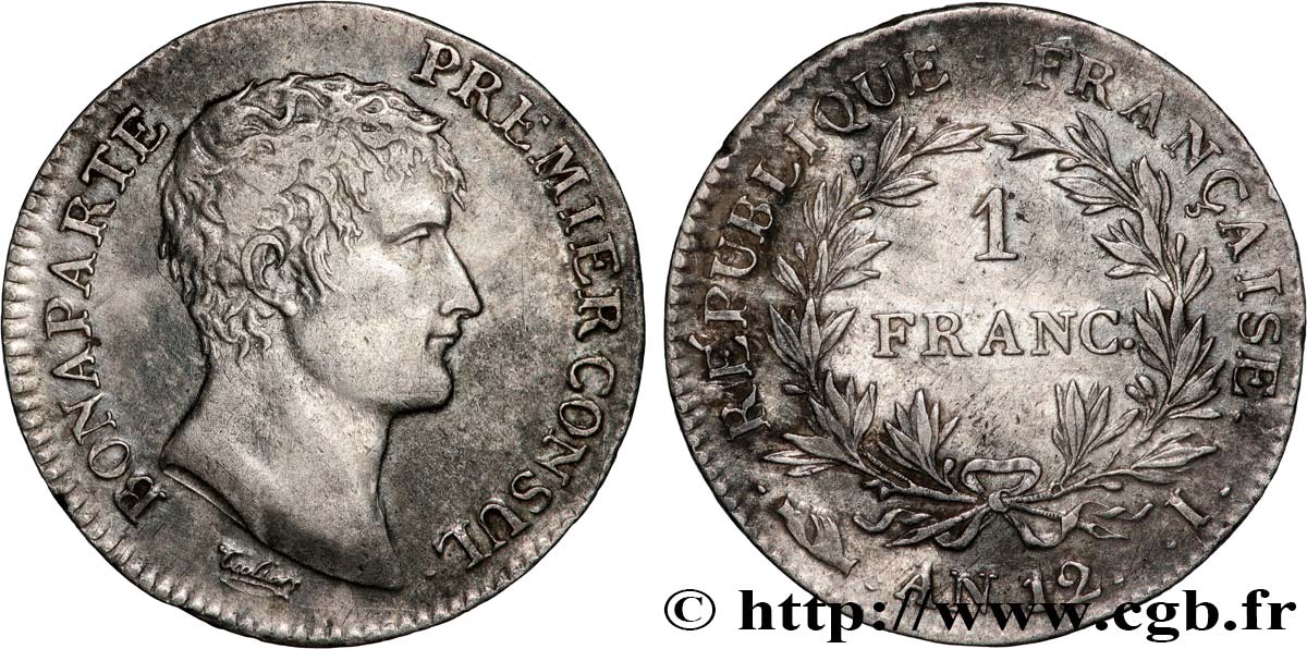 1 franc Bonaparte Premier Consul 1804 Limoges F.200/13 XF 
