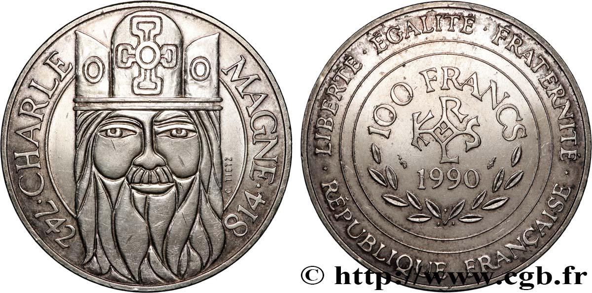 100 francs Charlemagne 1990  F.458/2 BB 