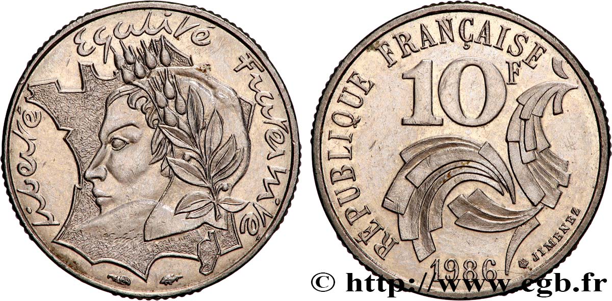 10 francs Jimenez 1986  F.373/2 MS 