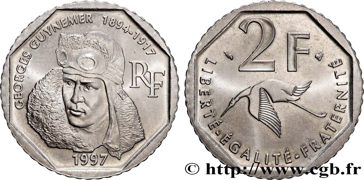 2 francs Georges Guynemer 1997 Pessac F.275/2 MS 