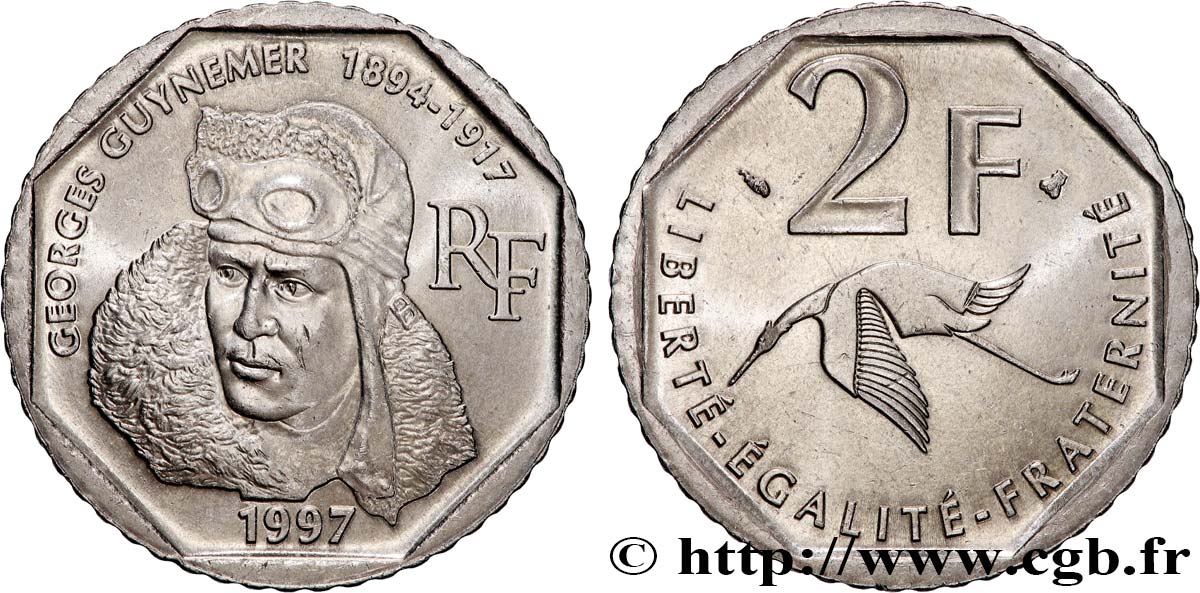 2 francs Georges Guynemer 1997 Pessac F.275/2 AU 