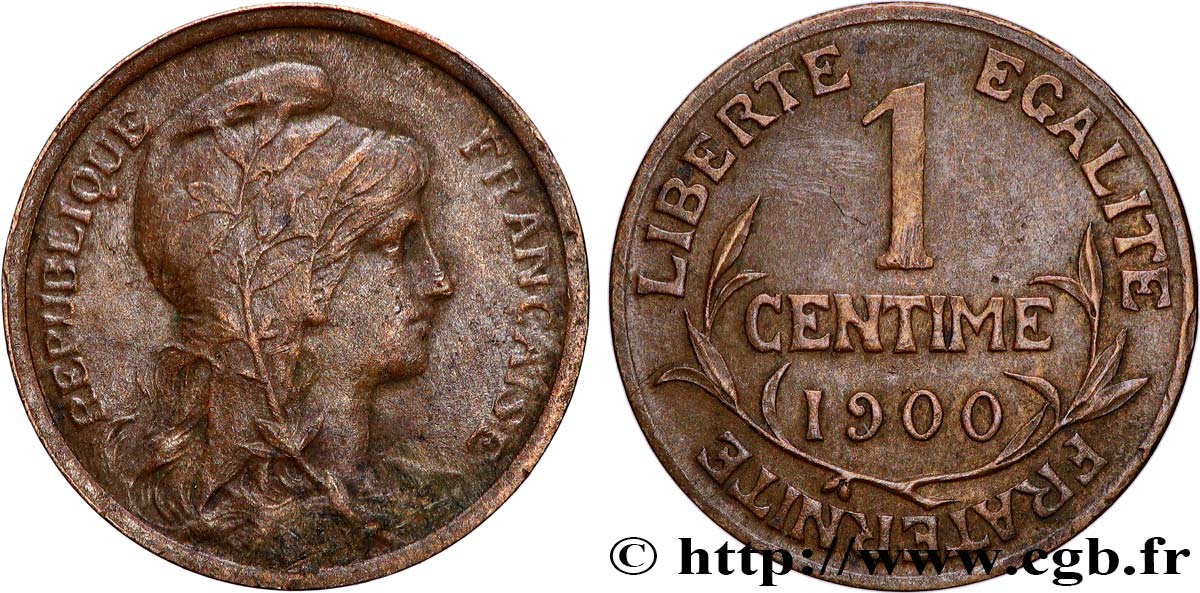 1 centime Daniel-Dupuis 1900 Paris F.105/4 TB+ 