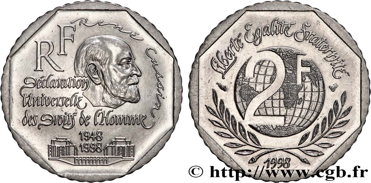 2 francs René Cassin 1998  F.276/2 SUP62 