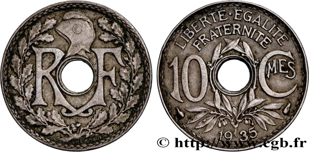 10 centimes Lindauer 1935  F.138/22 TTB+ 