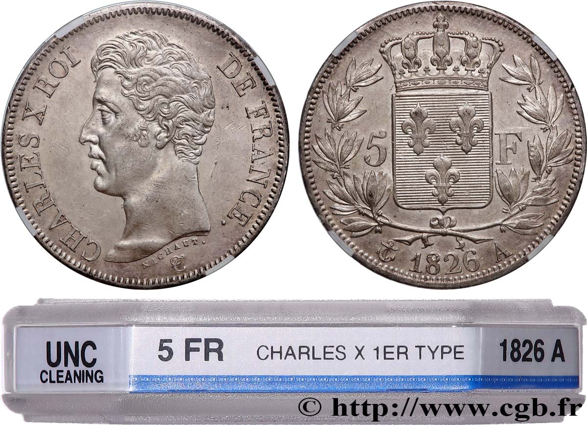 5 francs Charles X, 1er type 1826 Paris F.310/15 SUP GENI