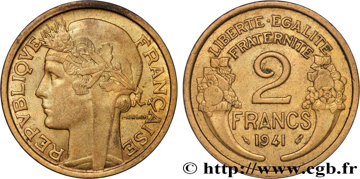 2 francs Morlon 1941  F.268/14 SS 