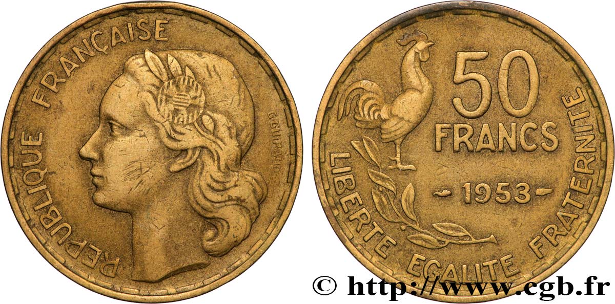 50 francs Guiraud 1953  F.425/10 XF 