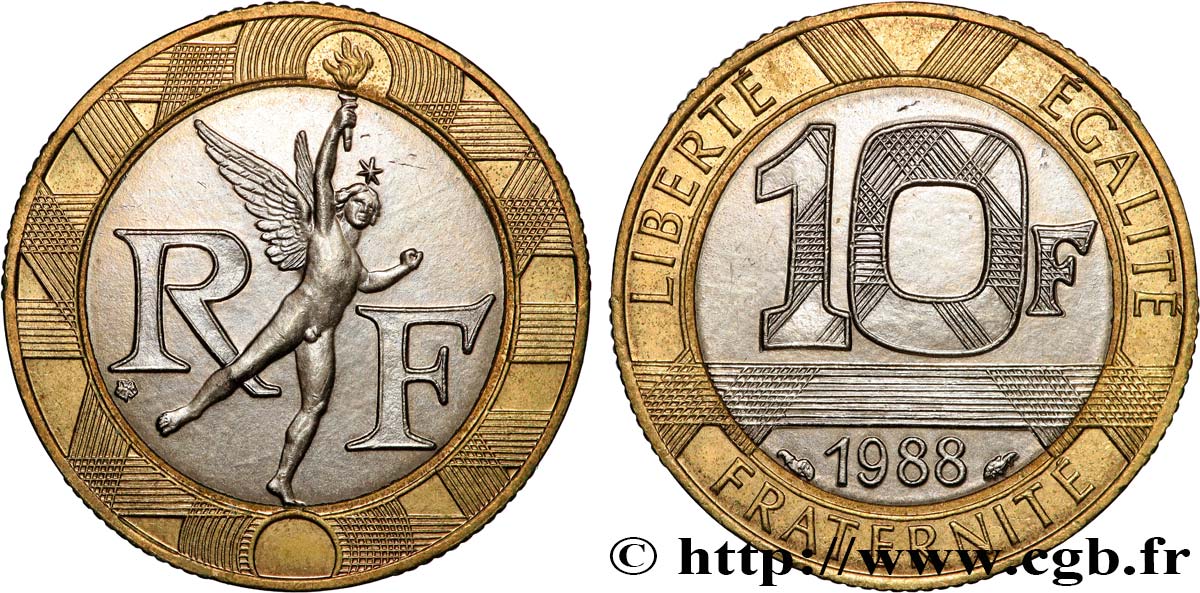10 francs Génie de la Bastille 1988 Pessac F.375/2 SUP 