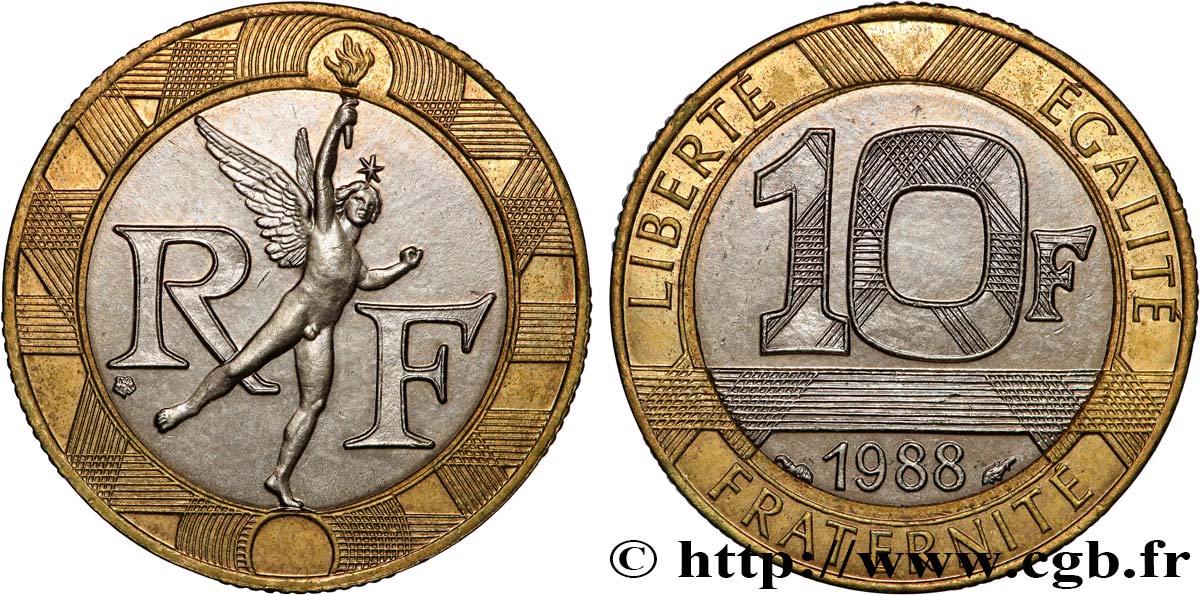 10 francs Génie de la Bastille 1988 Pessac F.375/2 SUP 