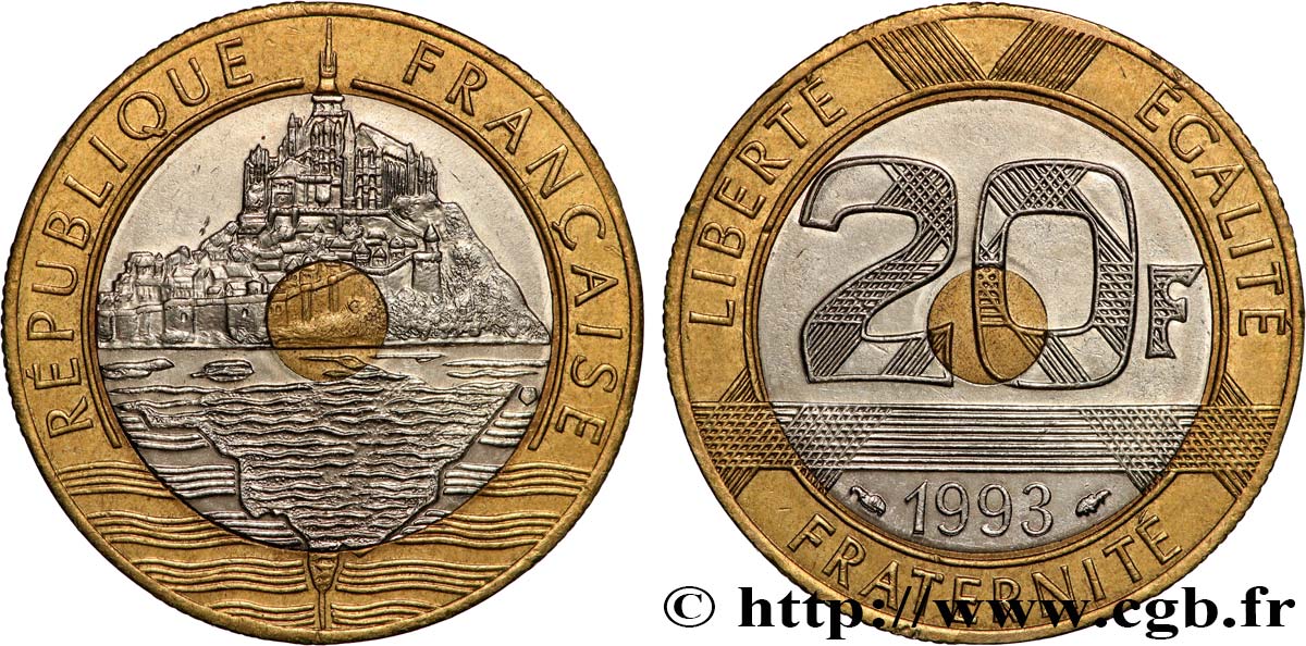 20 francs Mont Saint-Michel 1993 Pessac F.403/7 AU 