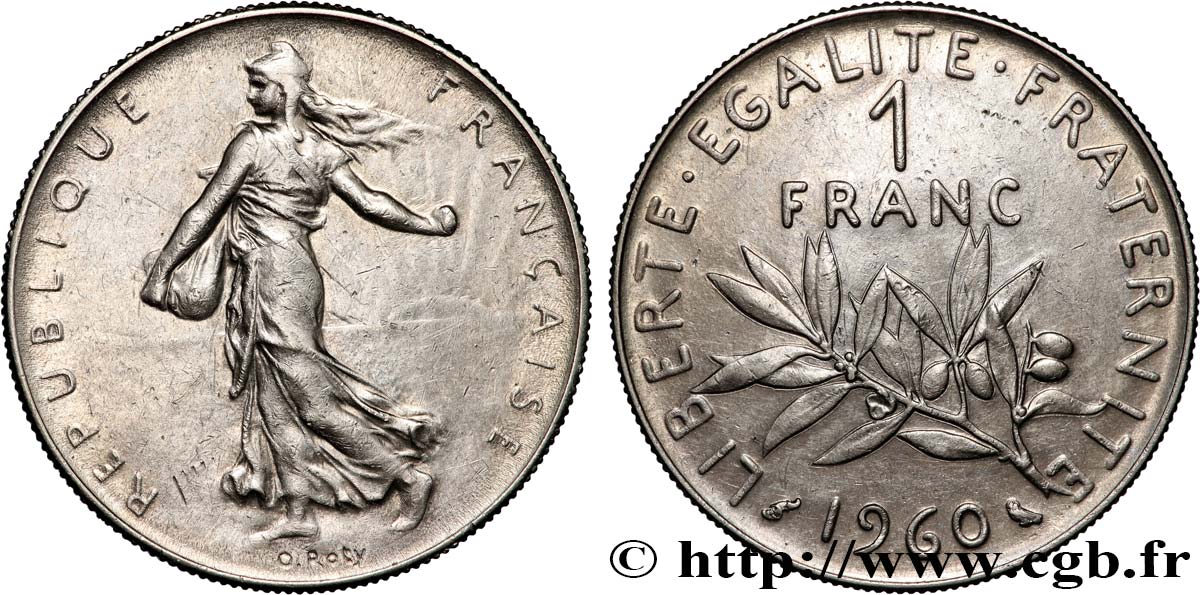 1 franc Semeuse, nickel 1960 Paris F.226/4 VZ 