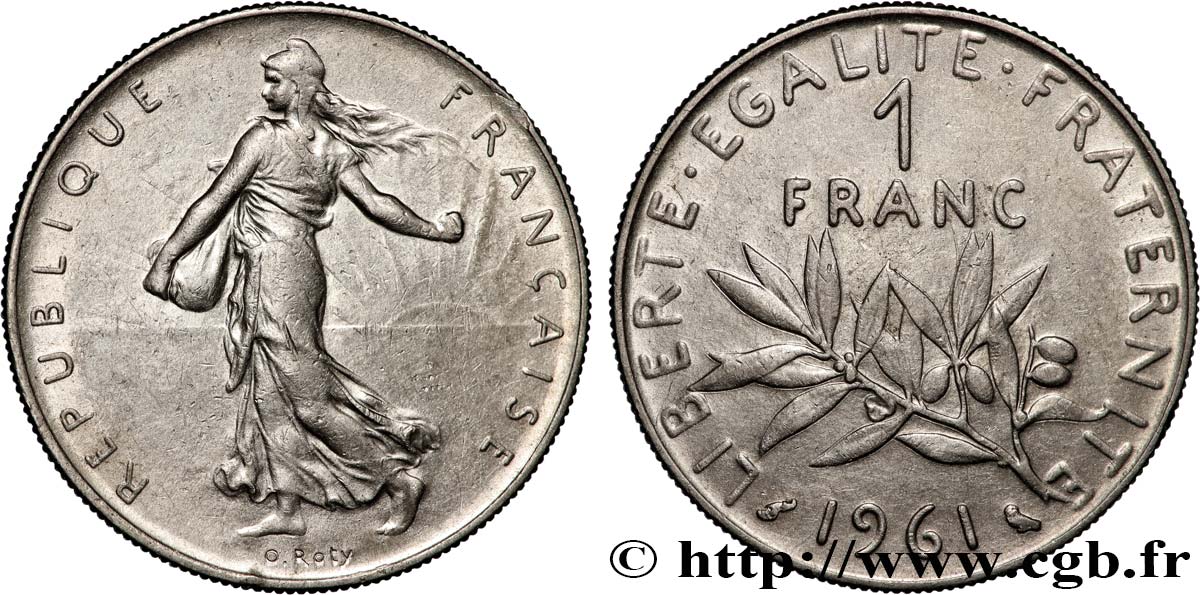 1 franc Semeuse, nickel 1961 Paris F.226/6 SS 