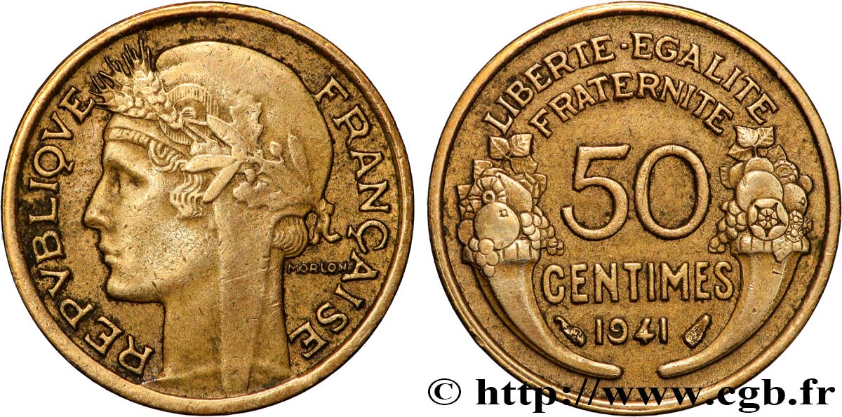 50 centimes Morlon 1941  F.192/18 TTB 