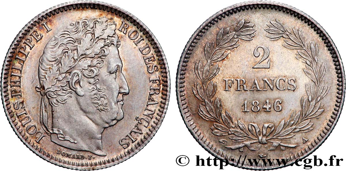 2 francs Louis-Philippe 1846 Paris F.260/108 MBC+ 