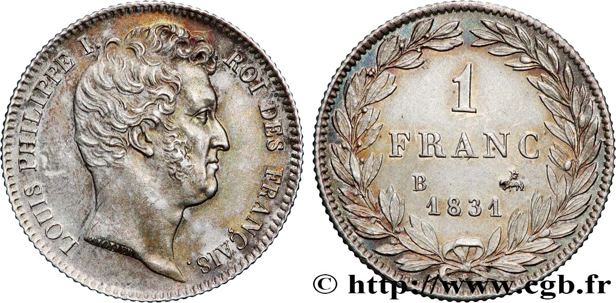 1 franc Louis-Philippe, tête nue 1831 Rouen F.209/2 VZ 