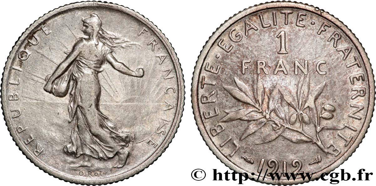 1 franc Semeuse 1912  F.217/17 VF 