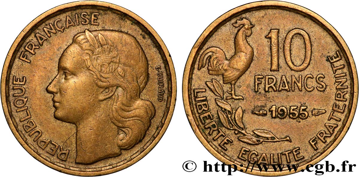 10 francs Guiraud 1955  F.363/12 q.SPL 