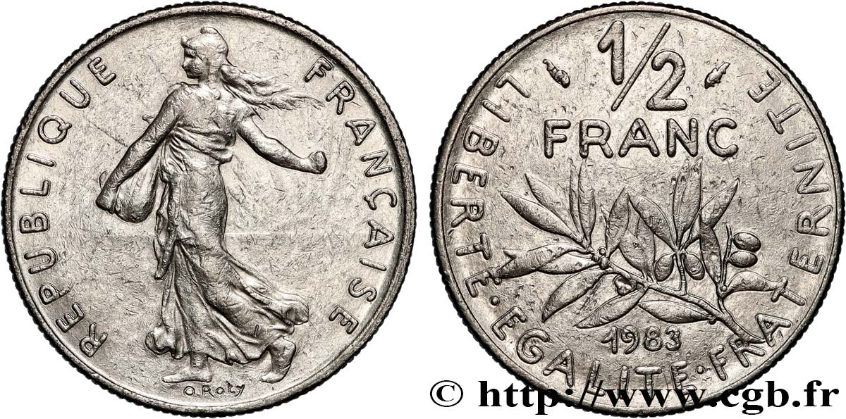 1/2 franc Semeuse 1983 Pessac F.198/22 MS 