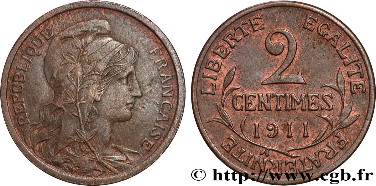2 centimes Daniel-Dupuis 1911 Paris F.110/14 TTB 