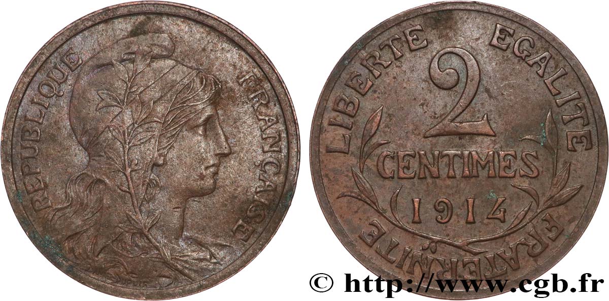 2 centimes Daniel-Dupuis 1914 Paris F.110/17 BC 
