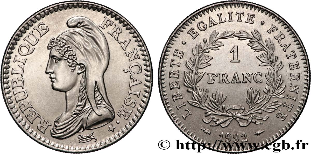 1 franc République 1992  F.229/2 fST+ 