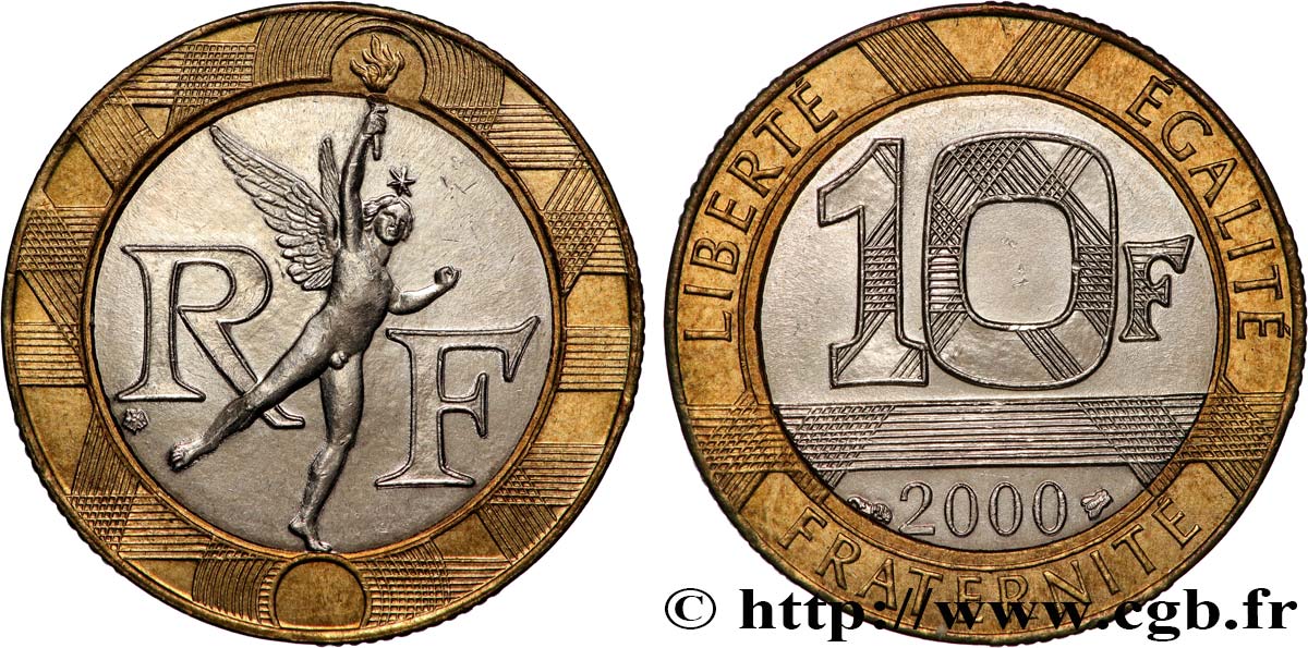 10 francs Génie de la Bastille 2000 Pessac F.375/17 VZ 