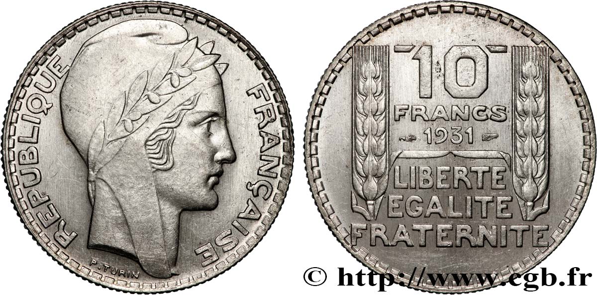 10 francs Turin 1931  F.360/4 SPL63 