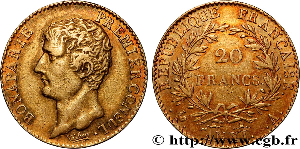 20 francs or Bonaparte Premier Consul 1803 Paris F.510/1 TB+ 