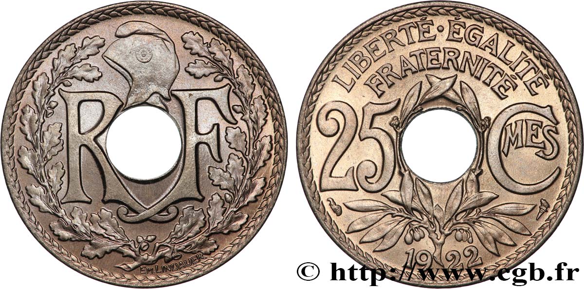 25 centimes Lindauer 1922  F.171/6 FDC65 