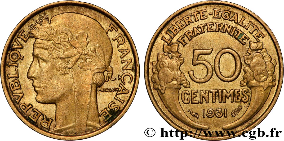 50 centimes Morlon 1931  F.192/3 VZ+ 