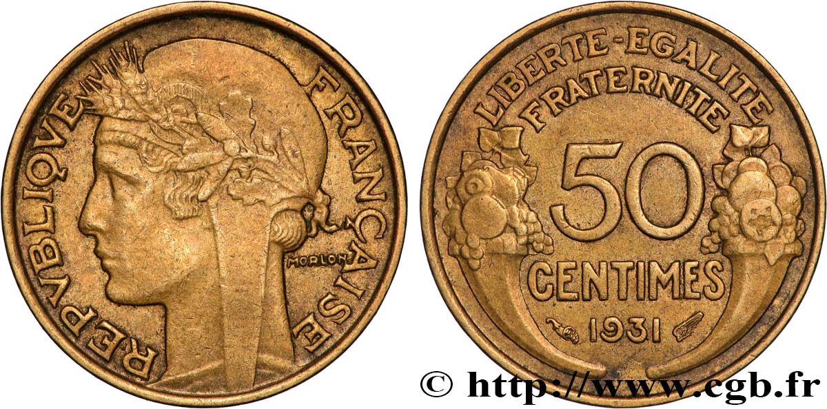 50 centimes Morlon 1931  F.192/3 MBC+ 