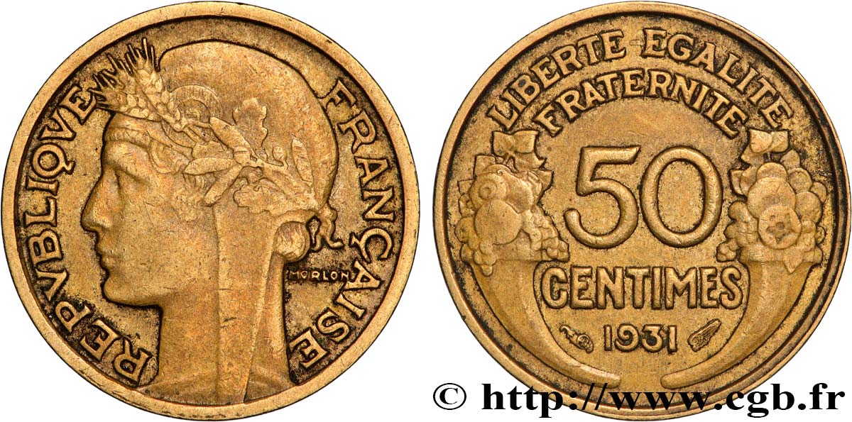 50 centimes Morlon, avec raisin sans fruit 1931  F.192/4 SS 