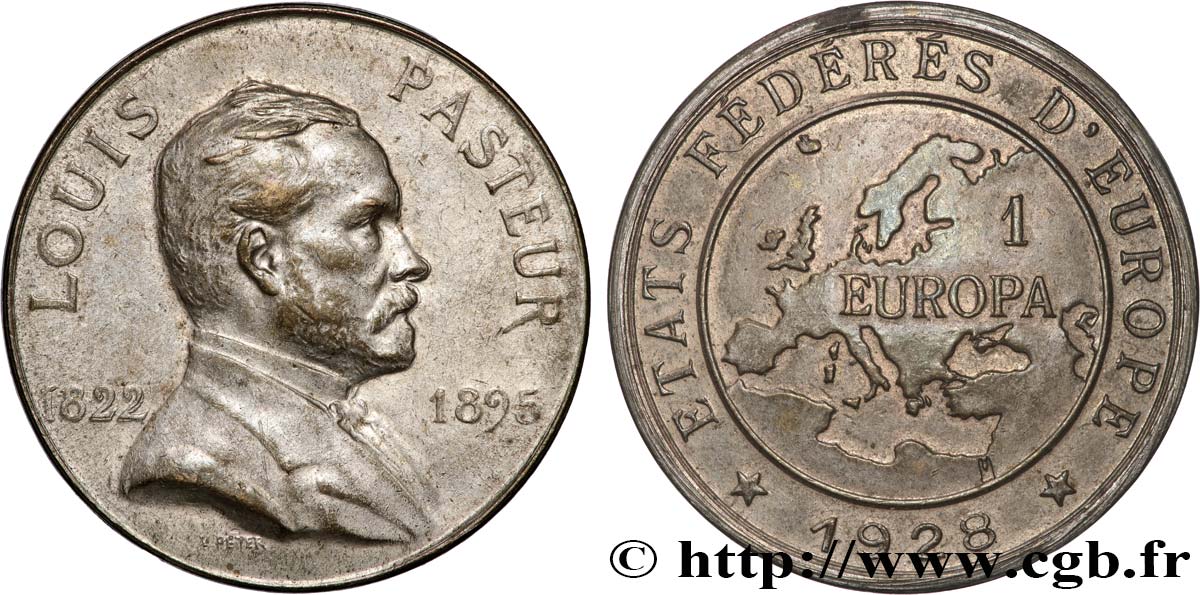 1 europa en bronze argenté 1928  Maz.2619  SPL 