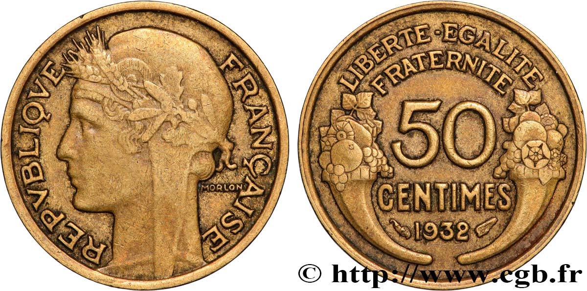 50 centimes Morlon 1932  F.192/9 XF 