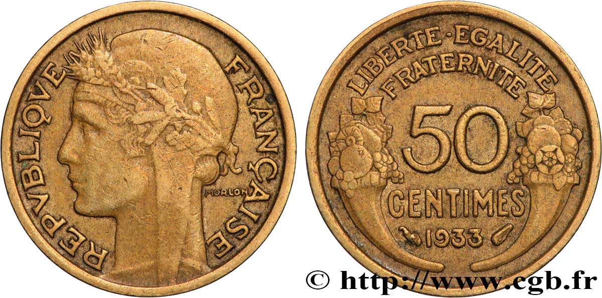 50 centimes Morlon 1933  F.192/10 XF 