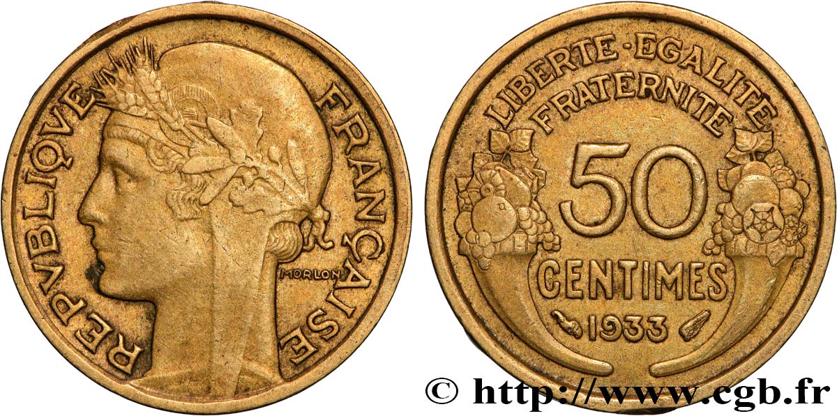 50 centimes Morlon 1933  F.192/10 BB 