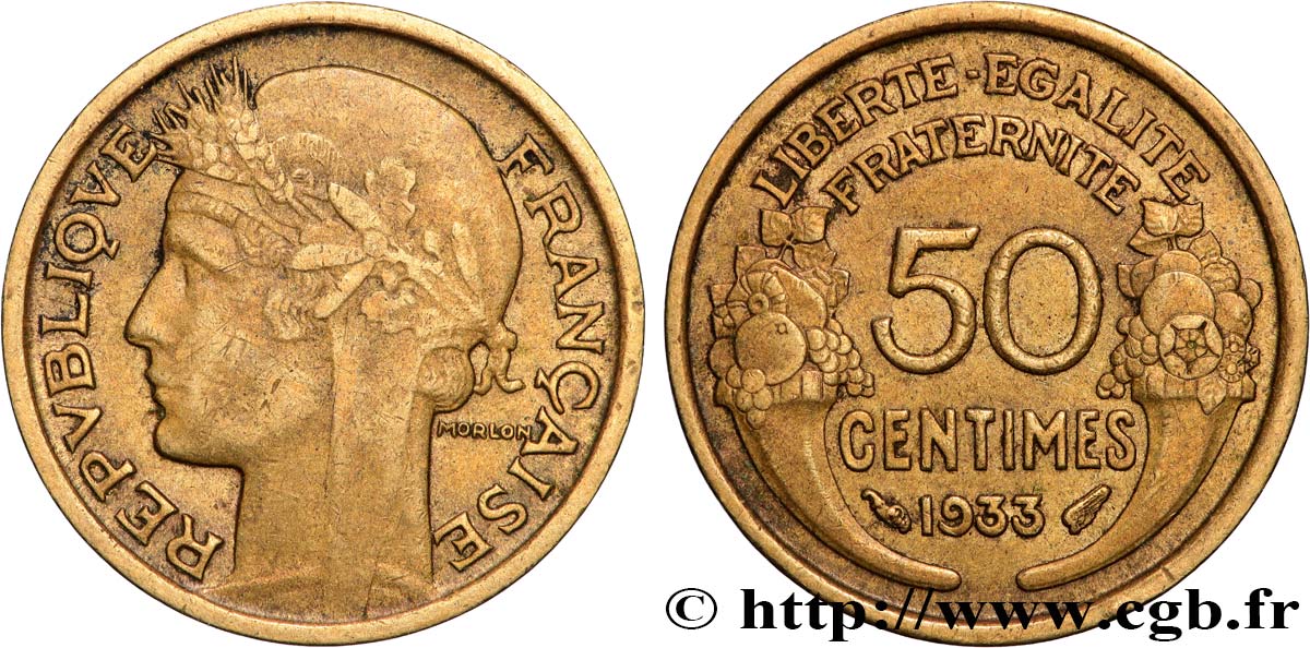 50 centimes Morlon 1933  F.192/10 XF 