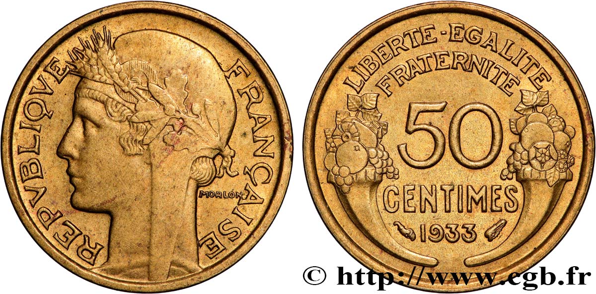 50 centimes Morlon 1933  F.192/11 XF 