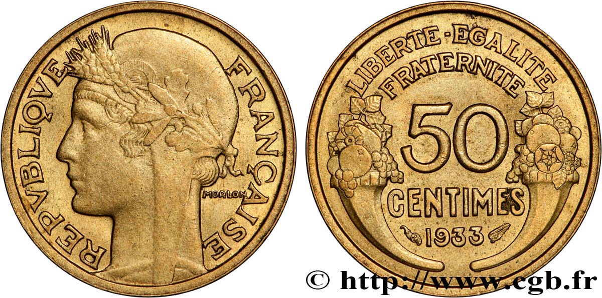 50 centimes Morlon 1933  F.192/11 TTB 