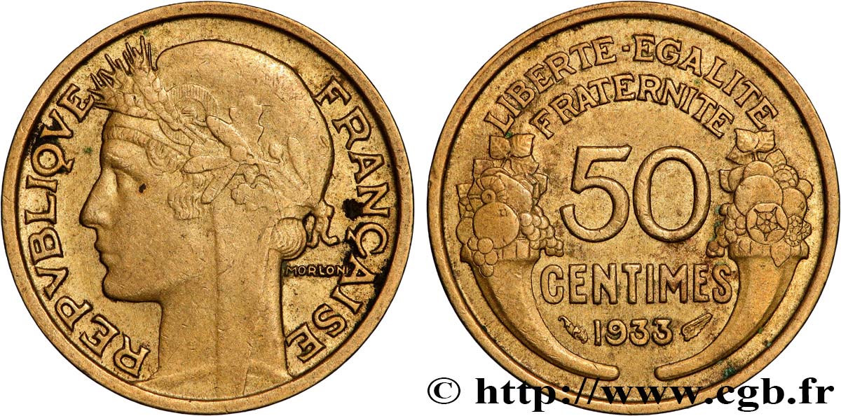 50 centimes Morlon 1933  F.192/11 XF 