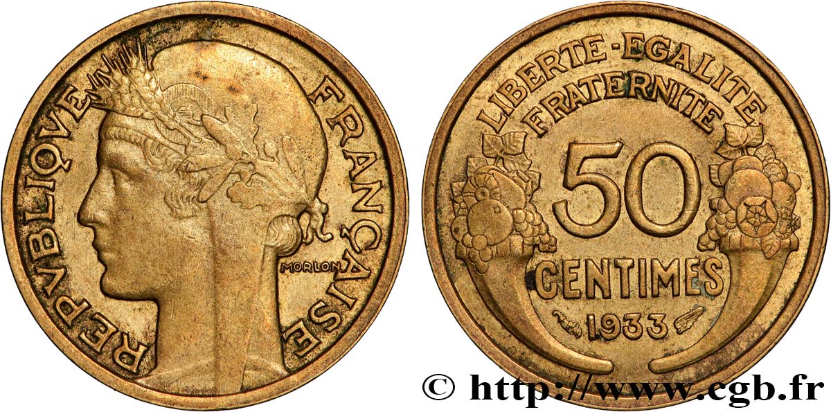 50 centimes Morlon 1933  F.192/11 XF 