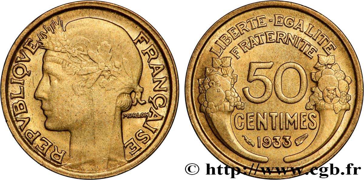 50 centimes Morlon 1933  F.192/11 XF 