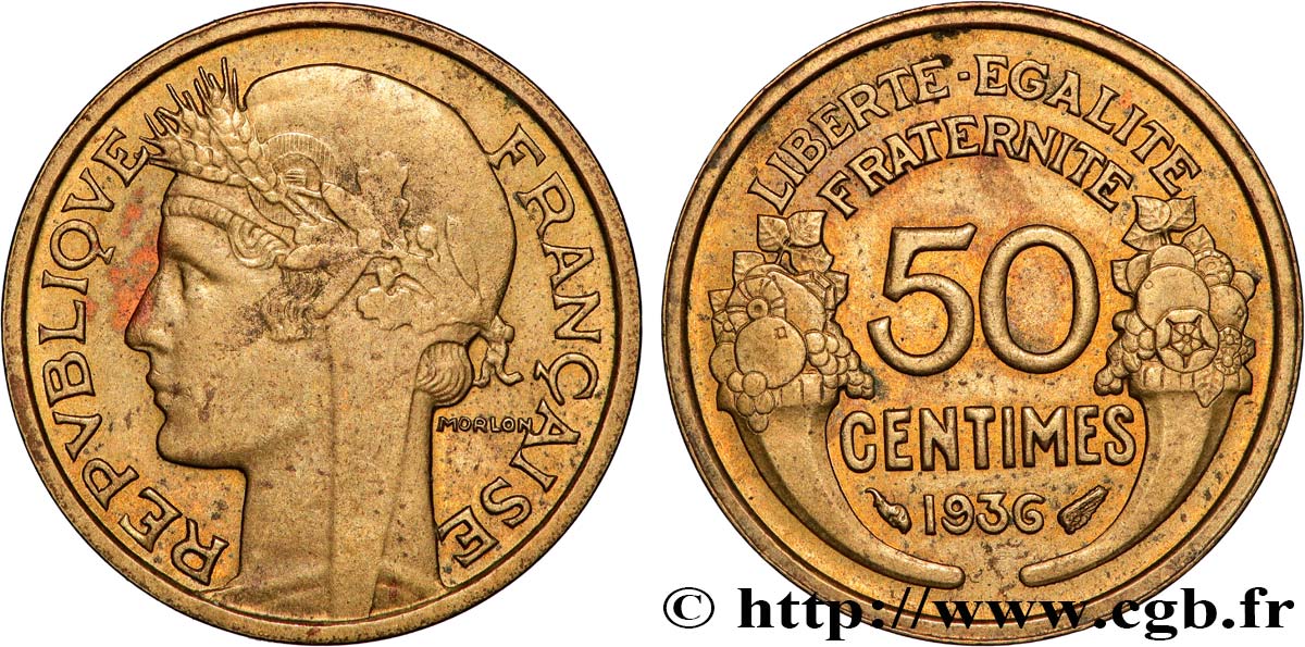 50 centimes Morlon 1936  F.192/12 q.BB 