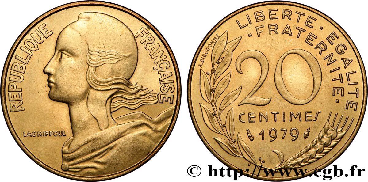 20 centimes Marianne 1979 Pessac F.156/19 SC 