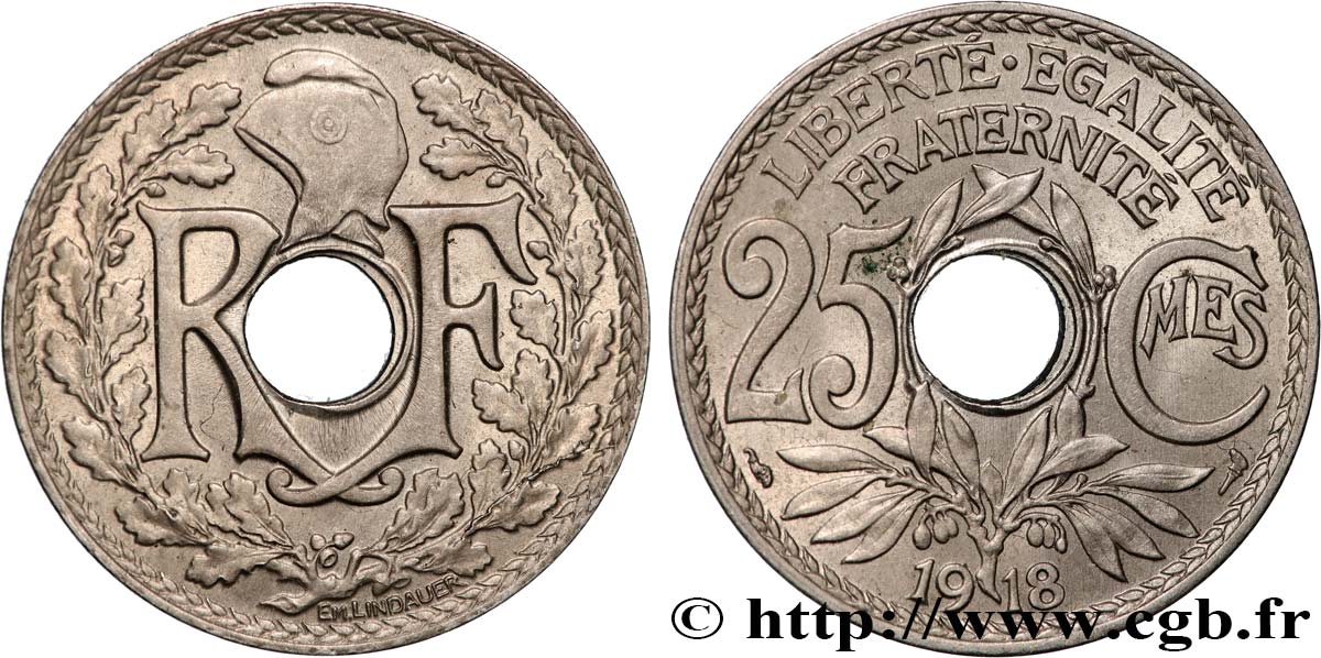 25 centimes Lindauer 1918  F.171/2 MS 