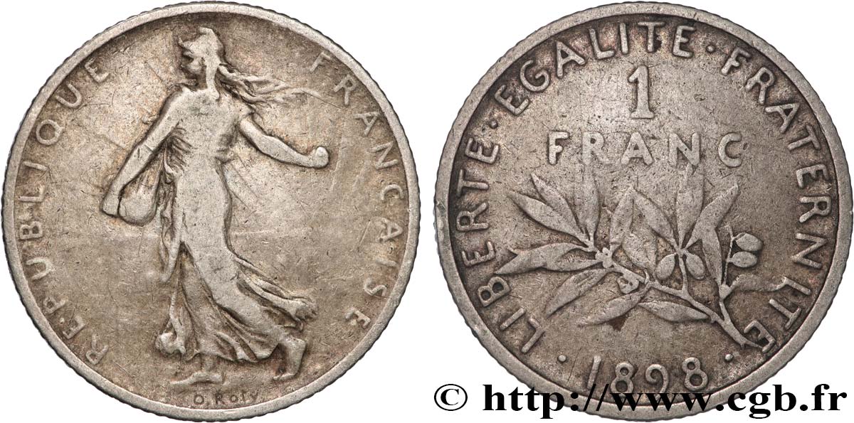 1 franc Semeuse 1898 Paris F.217/1 MB 